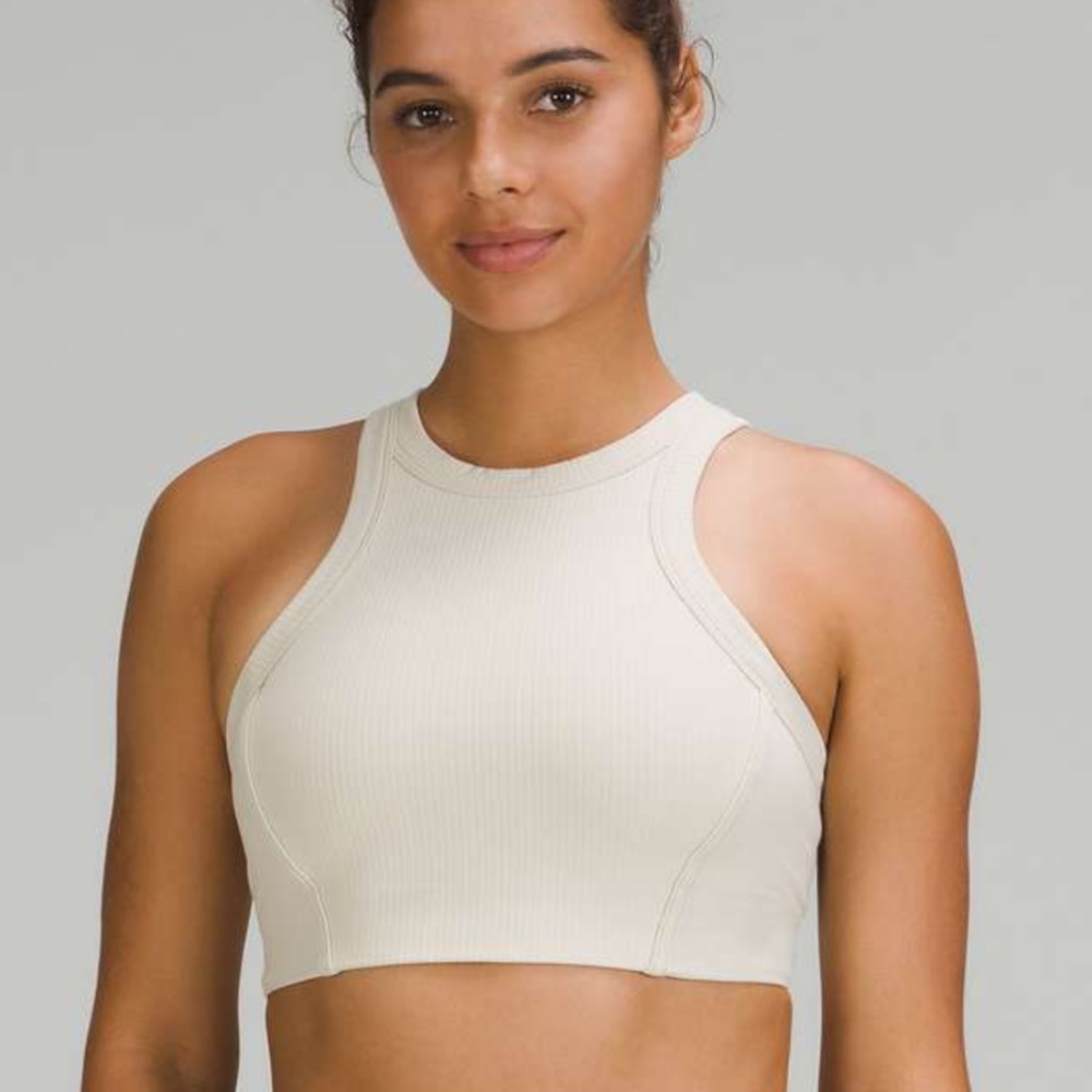 Lululemon Ribbed High Neck Yoga Bra in Size 4